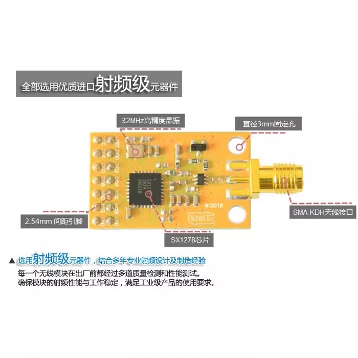 SX1278 Wireless Module 433MHz  - Lora Sx1278 ulasan dan harga