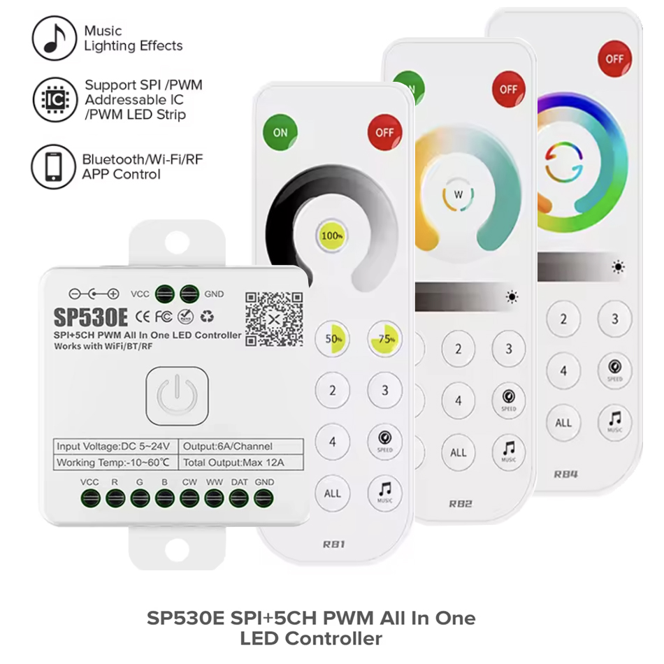 SP530E All In One LED Controll - Ws2812B Strip 5V ulasan dan harga