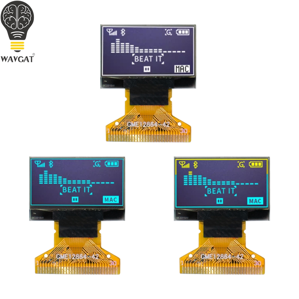 WAVGAT 0.96 inch White Blue Ye - Ssd1306 ulasan dan harga