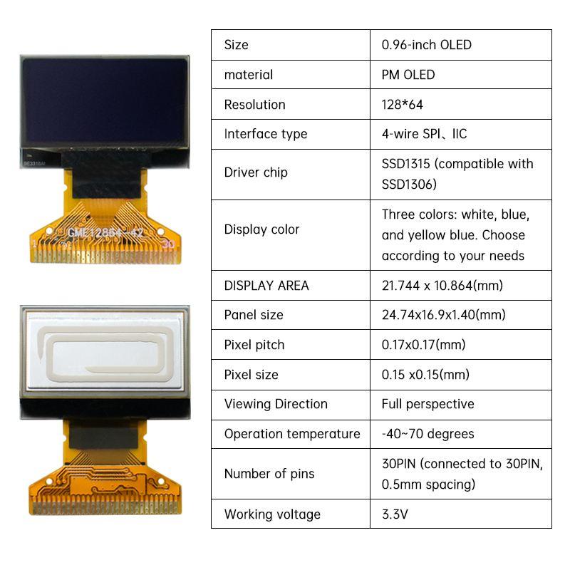 WAVGAT 0.96 inch White Blue Ye - Ssd1306 ulasan dan harga