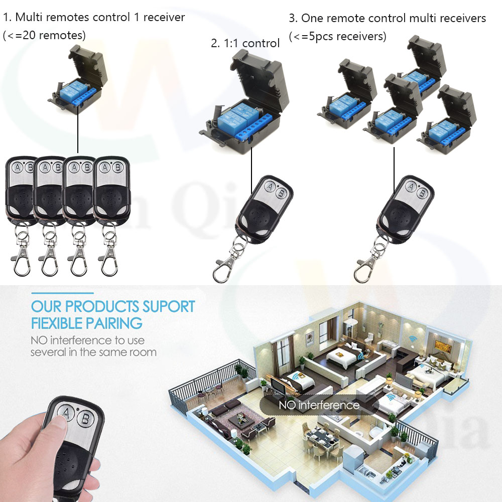 433MHz 12V Wireless Garage Doo - Relay Module 1 Channel ulasan dan harga